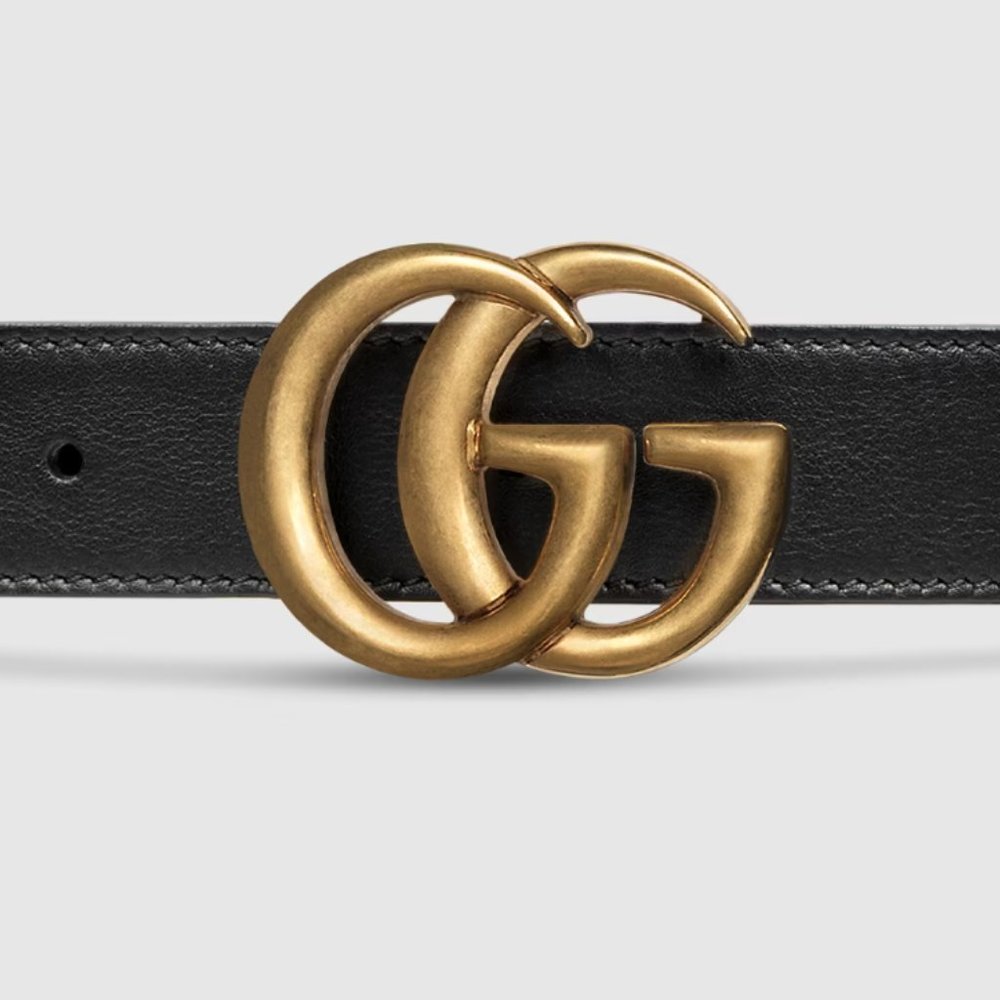 NWT Black Leather Logo Gucci Belt 1" Wide Size 80 - Picture 8 of 8